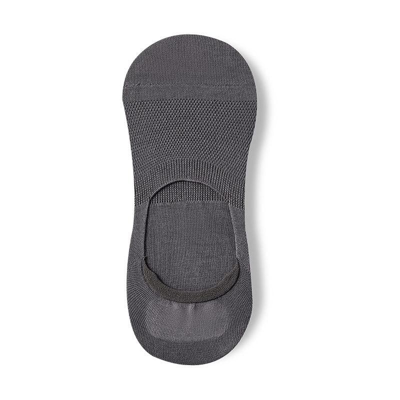 Men's Spring and Summer Thin Cotton Pure Color Leisure Breathable Sweat Absorption Invisible Socks