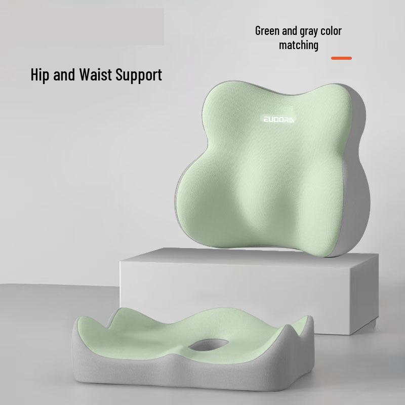 Ergonomic Memory Foam Lumbar Support Cushion for Office, Car, and Student Seating