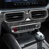 Carbon Fiber Car Multi-Media Console Frame Cover Center Console AC Air Vent Outlet Trim For Ford Mustang 2024 LHD