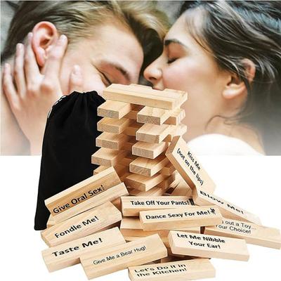 48Pcs Fun Couple Game Blocks with Storage Bag