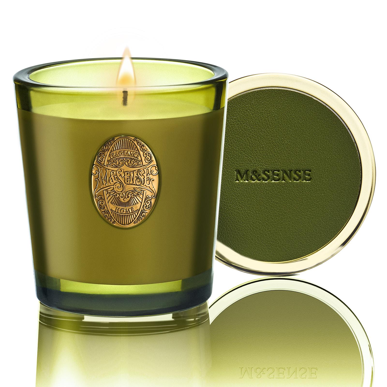 

M&SENSE Natural Soy Wax, Sandalwood Jasmine Strong Scented Aromatherapy Candle Gift - 260g | 50 Hours Burn Time | Home Décor