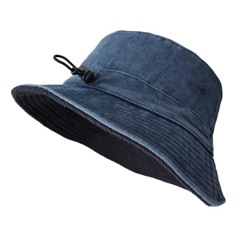 

XXL 63-64cm Large Size Men s Bucket Hats Caps Big Size Thickened and Plush Fisherman Hat Winter Autumn Warm Cap XL 59-62cm Women XL59-62cm тёмно-синий