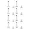 100 Pairs M2 Rivet Set Stainless Steel Flat Round Hex Socket Hd Stud Set for Construction Woodworking