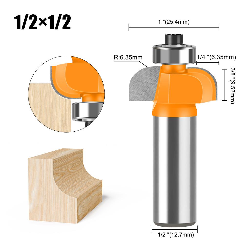Holzbearbeitung Anfaswerkzeug Nutfräser R-Winkelmesser 1/2 Griff 1/4 Griff Kantenfräser Linienanreißmesser Trimmmaschine Gravur