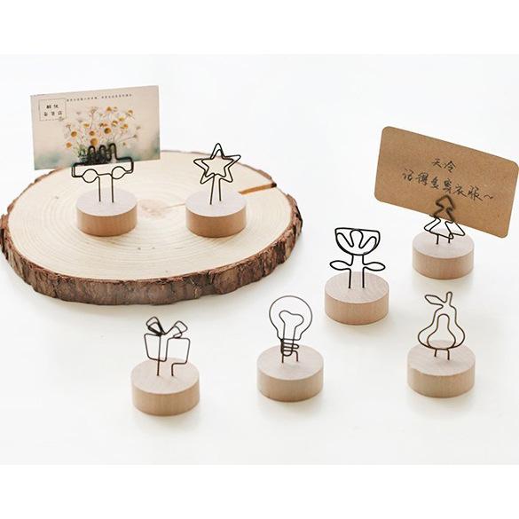 Retro Wooden Memo and Photo Clip - Cute Home Decor Ornament