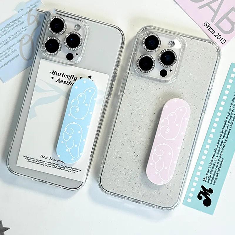 Roztomilá kreslená andělská křídla Y2K Personalizovaný držák na mobilní telefon ve tvaru náplasti Vhodný pro mobilní telefony a pouzdra na mobilní telefony
