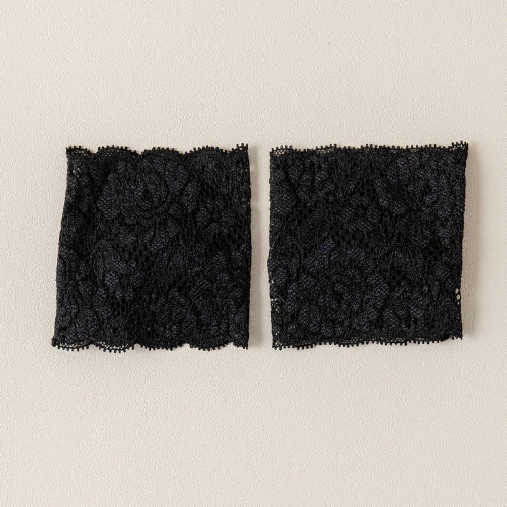 

Однотонные Кружевные Эластичные Носки для Ухода за Стопами Разделители Пальцев Носки с Пятью Пальцами Сетчатые Полупальцевые Стельки чёрный