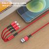 2.4A Max 3 w 1 kabel USB szybkie ładowanie kabel błyskawicy do iPhone'a typu C kabel do ładowania telefonu komórkowego do Xiaomi Samsung USB Micro