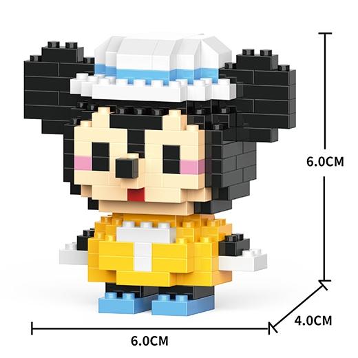 Disney Anime Prinzessin Bausteine Stitch Mickey Mouse Mini Action Spielfiguren Blöcke Spielzeug Ziegel Zusammenbauen Spielzeug Kinder Geschenke