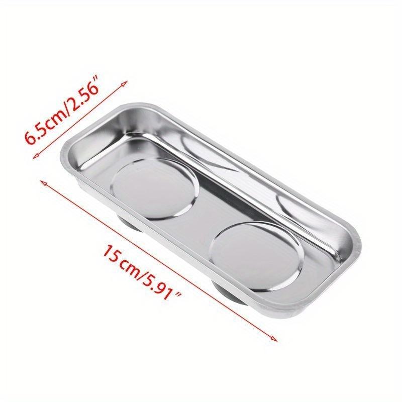 

1 шт. 15x6,5 см/5,91x2,56 дюйма Лоток-чаша Механик Металлический лоток Сталь Магнит Винт и чаши для инструментов Детали 1pc серебряный