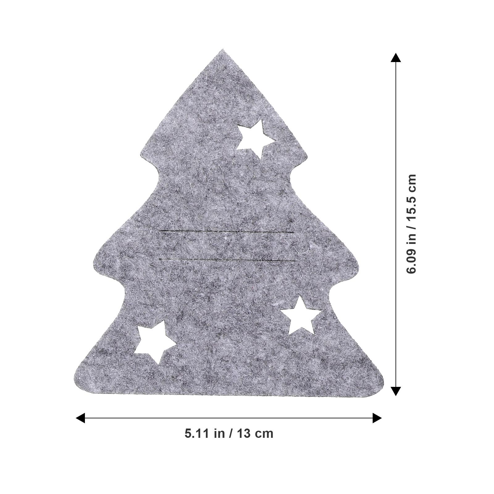 

8Pcs Festive Christmas Tree Cutlery Pouches Dinning Table Decor for Party Supplies and Small Items Storage Solution other сірий