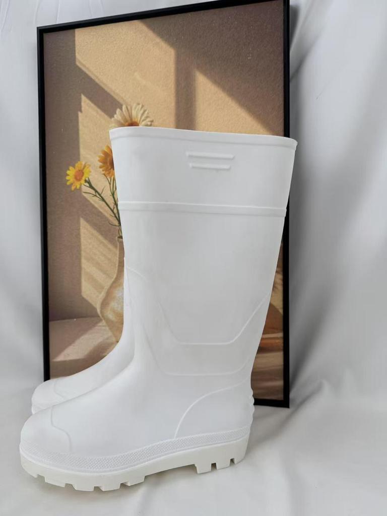 Męskie Wodoodporne Kalosze do Połowy Łydki, Z Podszewką z Polaru, Antypoślizgowe, Trwałe Gumowe Buty.