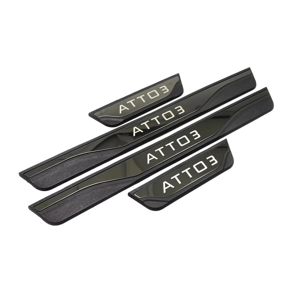 For BYD Atto 3     2024 Car Door Sill Cover Scuff Plate Pedal Protection Guard Sticker Car Styling Accessories