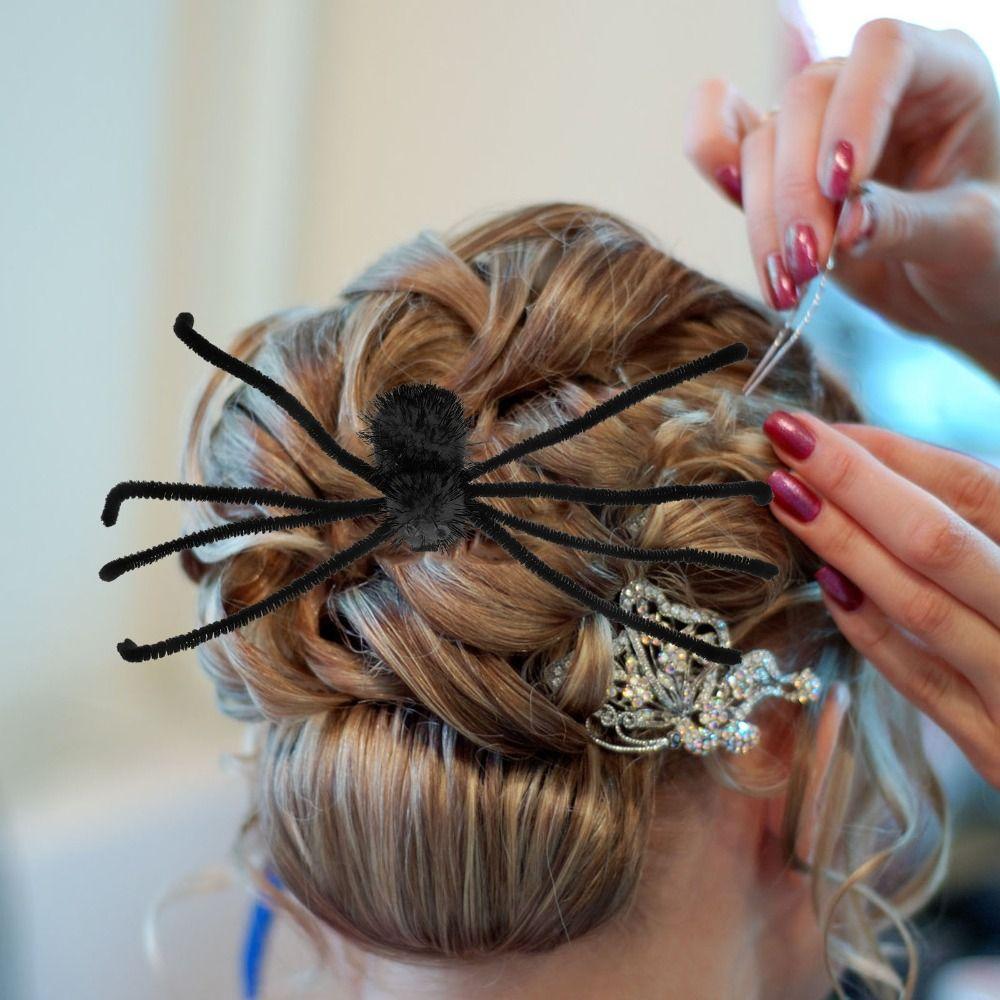 Spider Halloween Black Spider Hairpin Long Leg Halloween Headdress Hair  Cosplay Supply