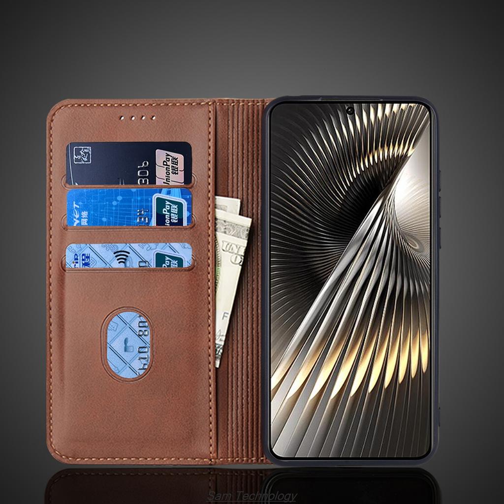 Magnetyczne przyciąganie Skórzane etui dla Xiaomi POCOPHONE POCO F6 Kabura Etui z klapką Portfel Torby na telefon Fundas Coque