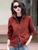 2025 Versatile Women's Stand-up Collar Double Zipper Cardigan: Casual Long Sleeve Sports Jacket