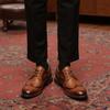 New Designer Brogue Dress Shoes Man Fashion Casual Business Wedding Cow Leather Social Wedding Shoe Male