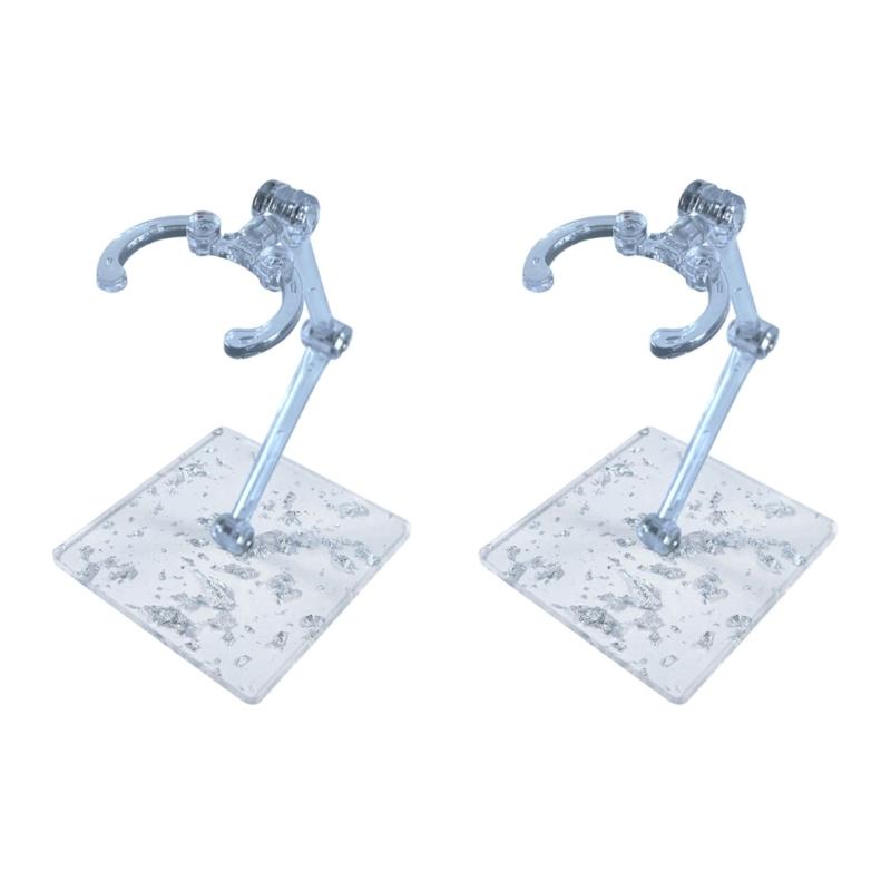 

2Pieces Action Figure Display Stand Base With Secure Grip For Various Sizes Model Figure Organization and Exhibition