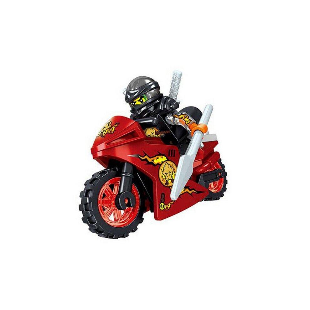 8pcs Ninjago Motorcycle Set Mini Ninja Figures Blocks Toys Fits Lego