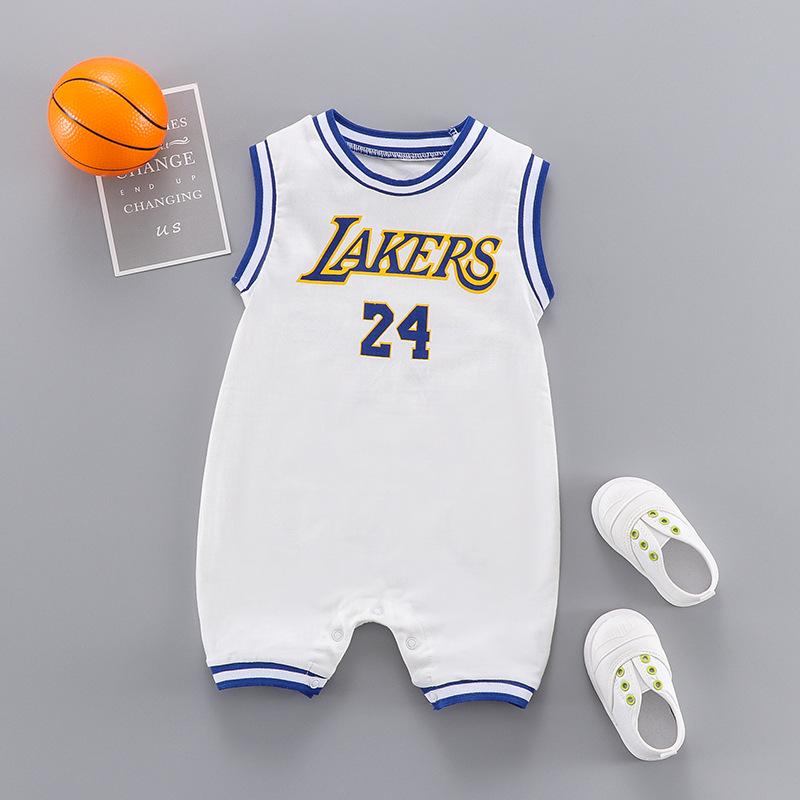 Letní kojenecký chlapecký basketbalový overal vesta - Sportovní body s rozkrokem na druky, Kombinéza na lezení dres