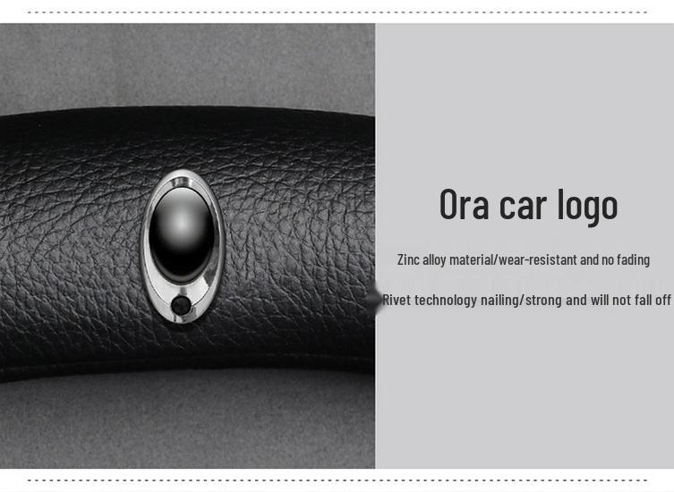 ORA Genuine Leather Steering Wheel Cover - Black Cat, Good Cat GT, White Cat, Lightning Cat, Cherry Cat, iQ Models