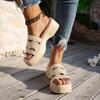 Fashion Summer Wedge Heightening Women Slippers Casual Fish Mouth Beach Slipper Outside Wear Fashion Leisure Rhinestone Sandal Slides