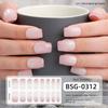 Onion Pink Gradient Explosive Semi-cured Manicure Stickers Pearlescent Purple Gel Nail Stickers