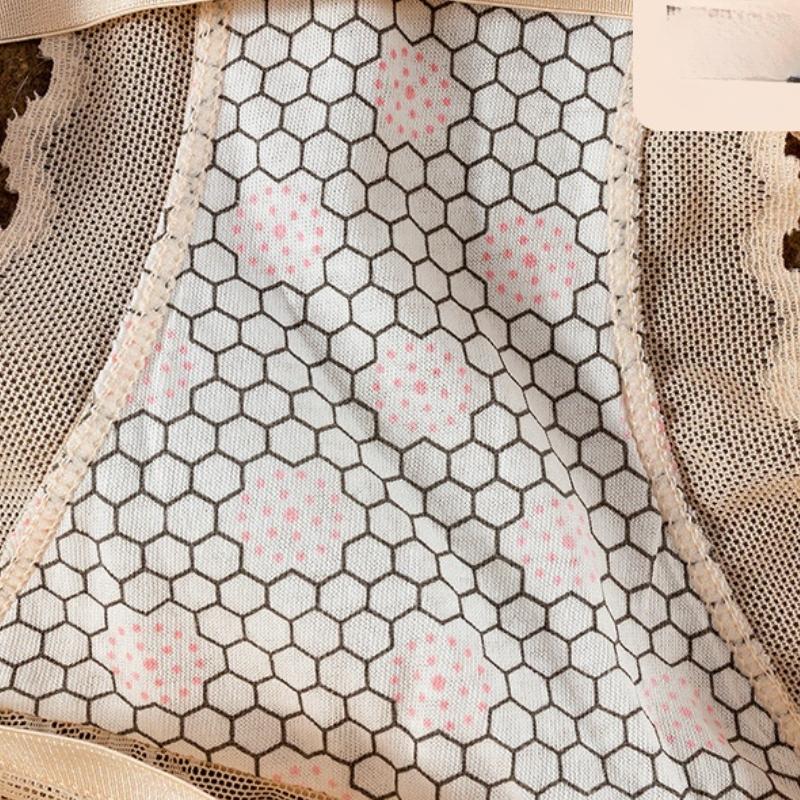 French Panty Damenunterwäsche Sexy Spitzenhöschen Mädchen Splicing Bow Slips Plus Size Hohe Taille Nahtlose Unterhose Dessous