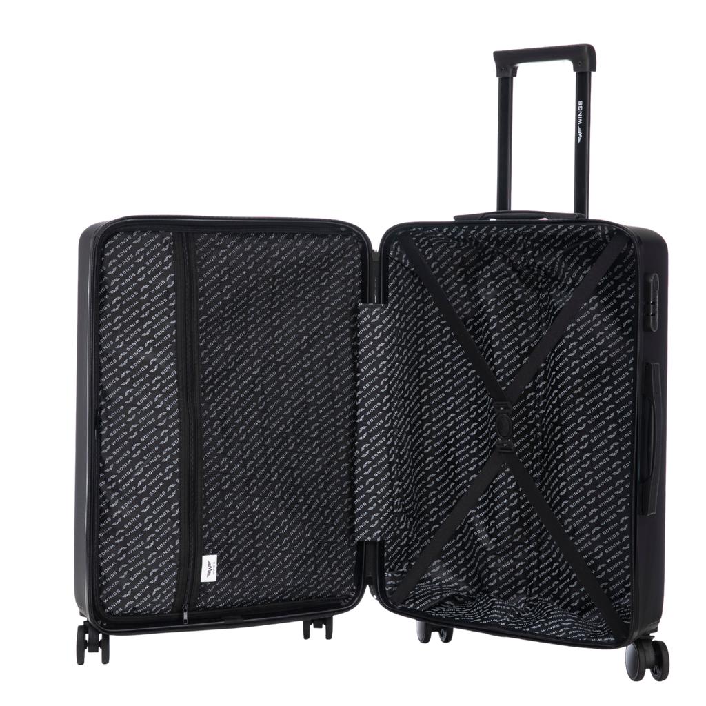 Wings Abs+ Coot 24" Black Medium Suitcase