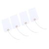 100pcs White Blank Tags with Elastic String Marking Hanging Tags Attached Reinforced Hole Writable Blank Price Tags for Nail Salon