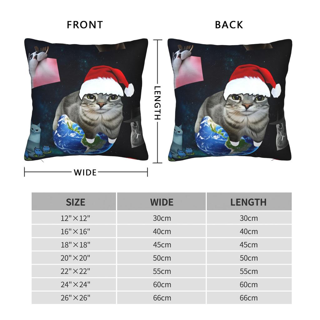 Meowl Cat Pillow Case Soft Pillow Cover Funny Pillowcases For Sofa Couch Bed Living Room