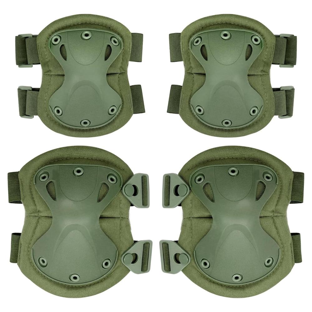 Protective Gear 4Pcs Knee Pads Elbow Pads For Cycling Mountaineering Hiking Outdoor-use Sports Protection Outdoor-use Tactical