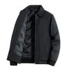 Mens Winter Down Jacket 50% White Duck Loose Fit Business Casual Coat With Lapel Multiple Pockets