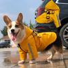 Reflektierender Hunderegenmantel mit Geschirr für kleine Hunde Corgi Shiba Inu Welpen Wasserdichte Kleidung Haustier Regenmantel undurchlässig perro