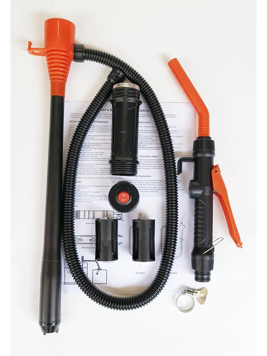 

Portable Electric Oil and Aquarium Water Siphon Pump with Detachable Hose