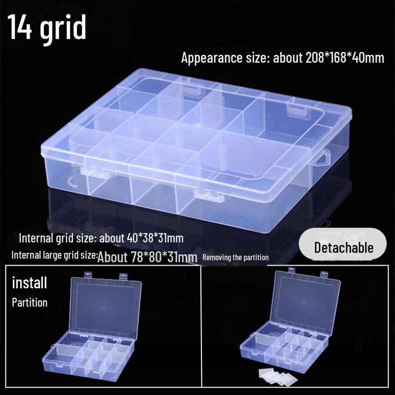 Transparent Rice Beads Storage Box for DIY Accessories and Handmade Jewelry Parts