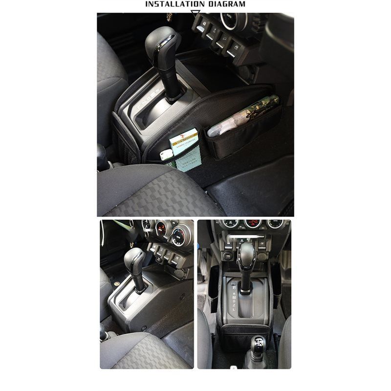 For Jimny -2024 JB64 JB74 Gear Shift Storage Bag Organizer Tray Container Car Accessories For Storing Tidying