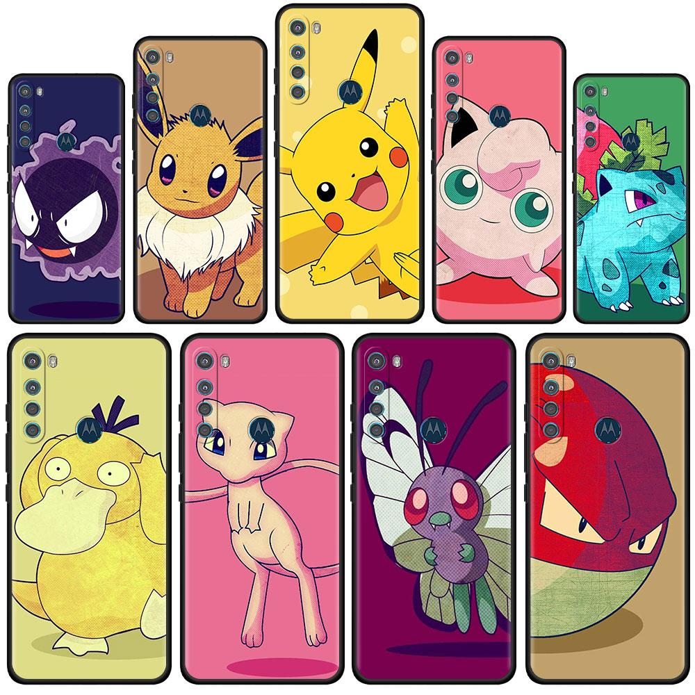 

Ретро аниме Pokemon для Motorola G30 One Fusion Plus G9 Play G8 Power Lite чехол для телефона G60 G50 Edge 20 Pro E6s стилус мягкий чехол