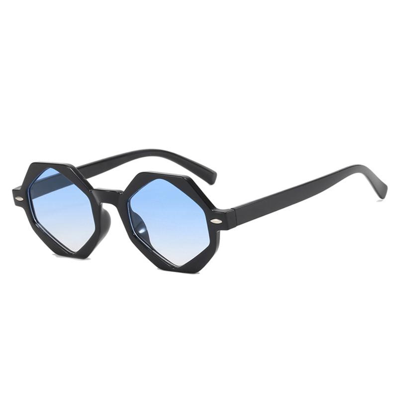 Y2K Retro Round Small Sunglasses Trendy Black Print Glasses Vintage Unisex Eyewear for Women Men Bold Fashion Accessories
