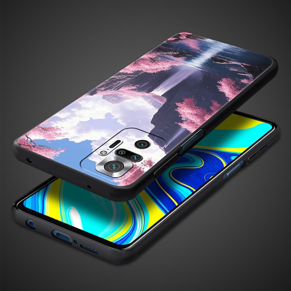 Pink Sunset Mountain Phone Case Cover for Redmi 14C 10C Note 15 14 13 12 10 11 K40 Pro Plus 5G Soft TPU Shockproof Shell Fundas
