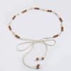 Bohemian Belt Ethnic Style Belt Shell Belt Wooden Beads Women's Thin Belt Leisure Vacation Style Waist Rope