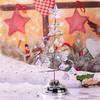 Crystal Star Iron Christmas Tree with LED Light Small XmasTree Table Lamp Christmas Decorations for Home Party New Year