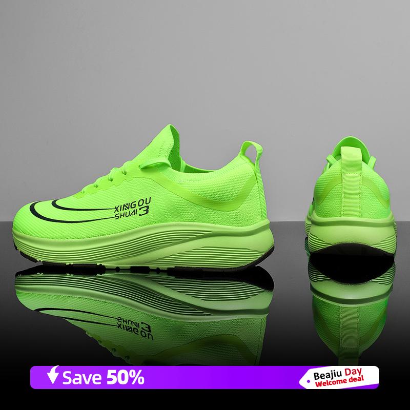 

Мужские спортивные кроссовки для бега, повседневные, марафонские, дышащие, легкие, женские, удобные, спортивные, нескользящие, для ходьбы 36 зелёный