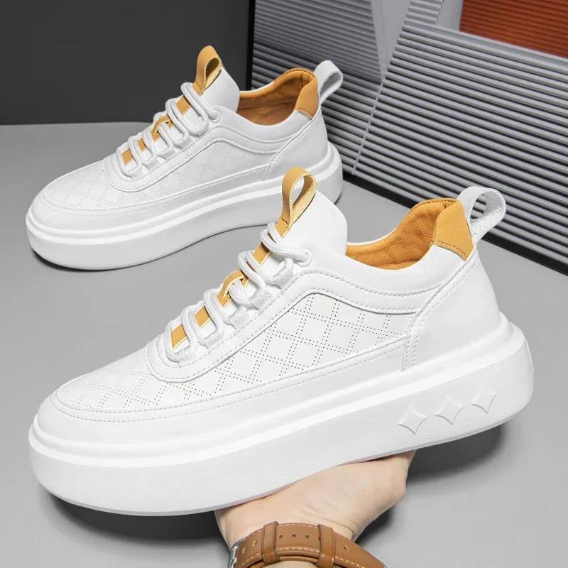 

Men s Casual Shoes Fashion Men Non-slip Outdoor Sports Shoes Breathable Running Sneakers Platform White Shoes Men 44