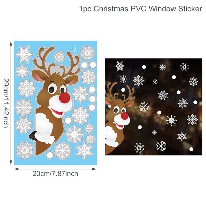 Christmas Window Sticker Merry Christmas Decorations For Home 2026 Cristmas Ornament Xmas Navidad Natal Gifts New Year 2026