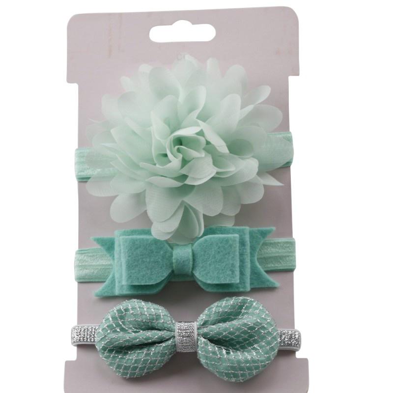3pcs Elastic Princess Headbands Children Skinny Stretchy Bowknot Elastic Hair Band