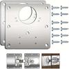 Stainless Steel Cabinet Hinge Repair Plate Hinge Repair Bracket Kit Fixing Screws, Suitable for Wooden Cabinet Doors Furniture