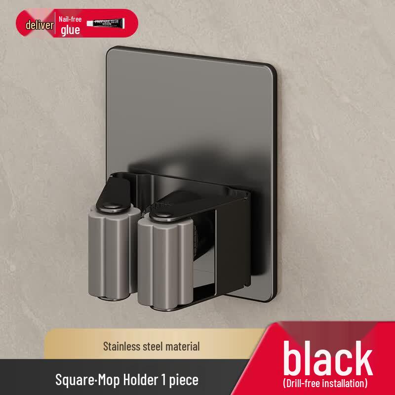 Stainless Steel Wall-Mounted Mop Holder