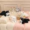 Cuddly Lifelike Ragdoll Cat Plush Toys Fluffy Cozy Lying Prone Pet Cat Doll Warm Appease Kitten Doll Kawaii Home Decor