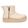 UGG F19 Clássico Rebelde Biker Mini Forrado com Fleece Rosa Feminino 1105313-BONE